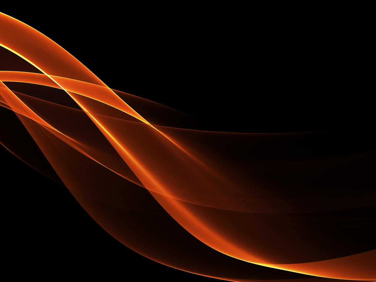 Abstract wave orange and black background